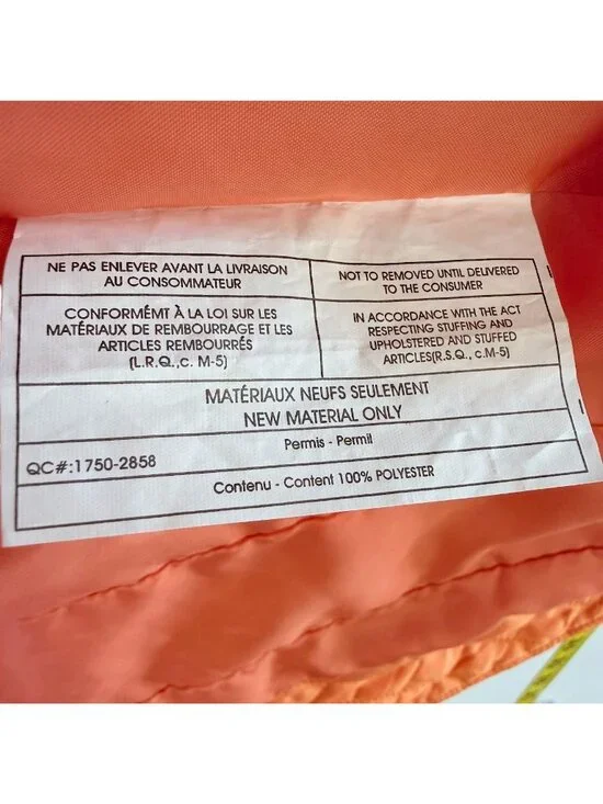 Womens I.C.Y. Quilted Vest XL Creamsicle Orange With Pockets Lightweight Layer - Picture 13 of 15